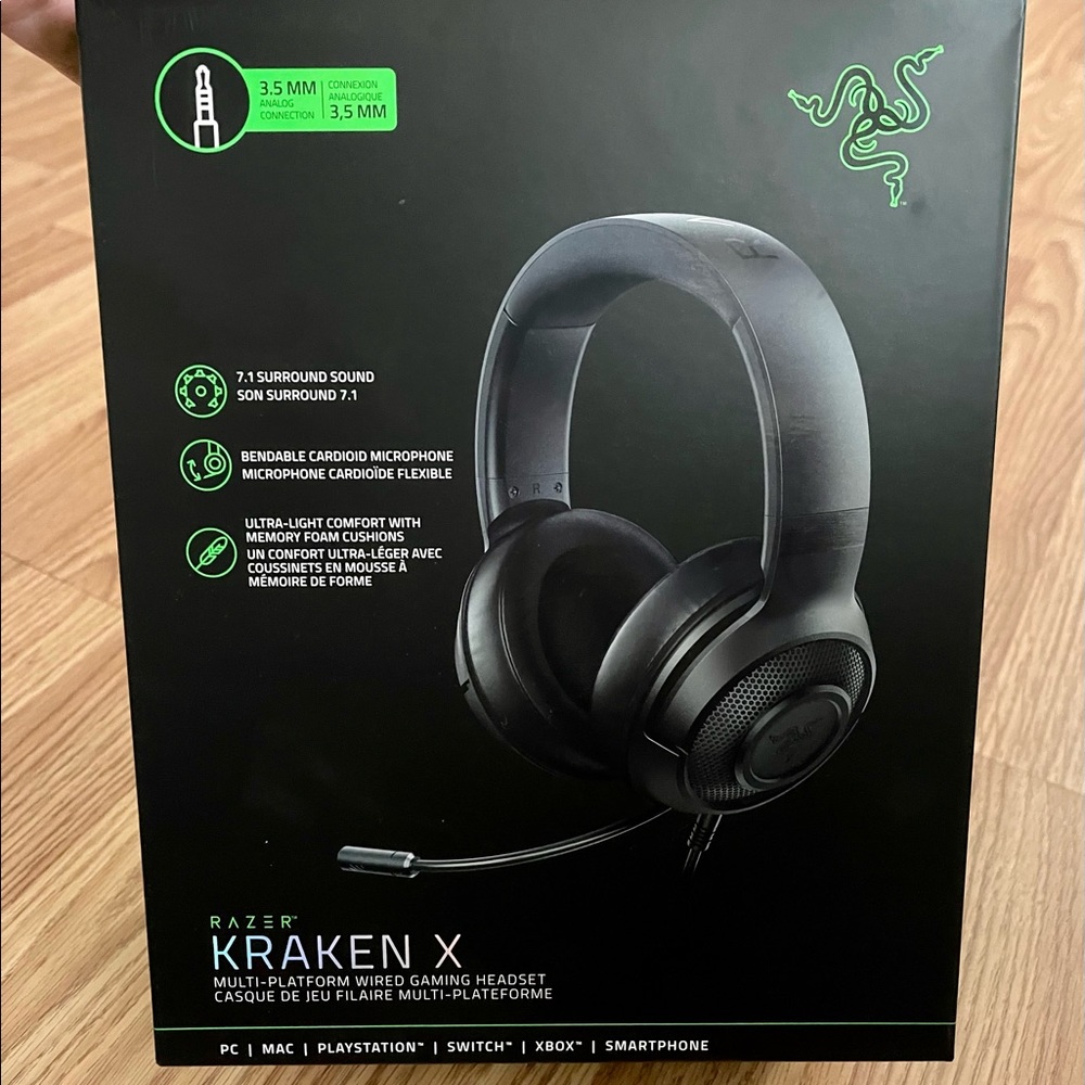 New Razer Kraken X Multi-Platform Wired Gaming Headset, PC/Mac/Playstation/XBox